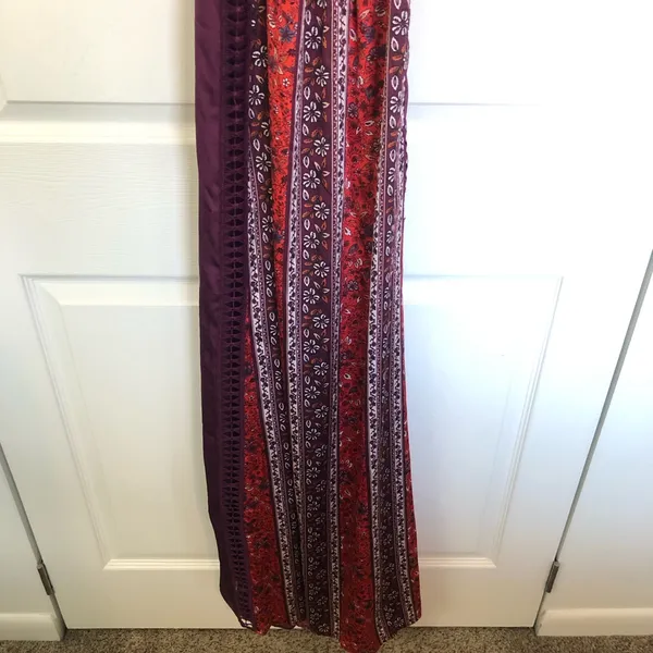 Intimately Free People Bohemian Nights Maxi Slip Dress in fiery red combo Size M - Image 6
