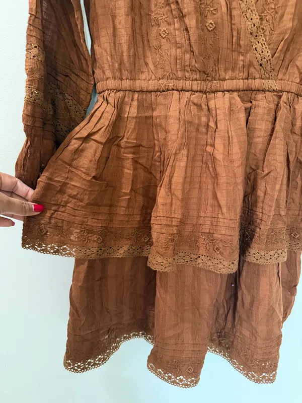 Nwt American Eagle Bohemian Tiered Western Dress - Image 7