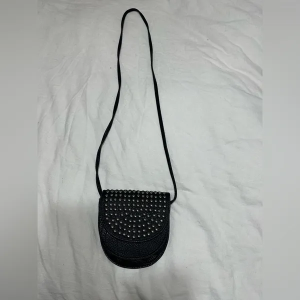 Studded leather crossbody Black - Image 2