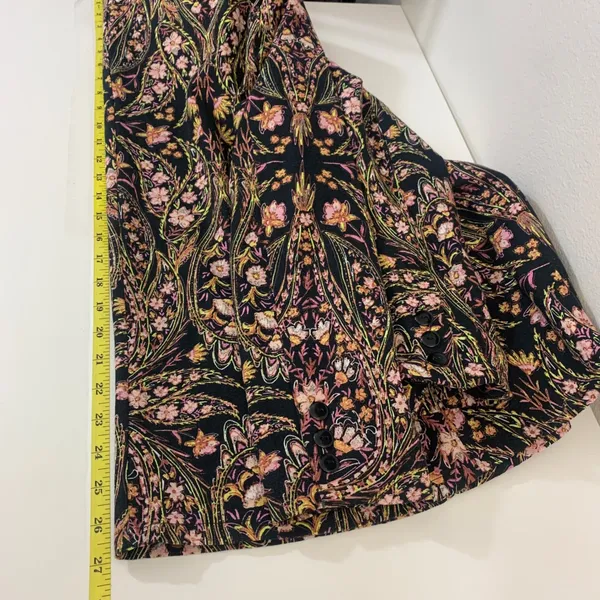 Forever 21 Womens S Chic Floral Paisley Blazer Black Pink Bloomcore Office Siren - Image 5