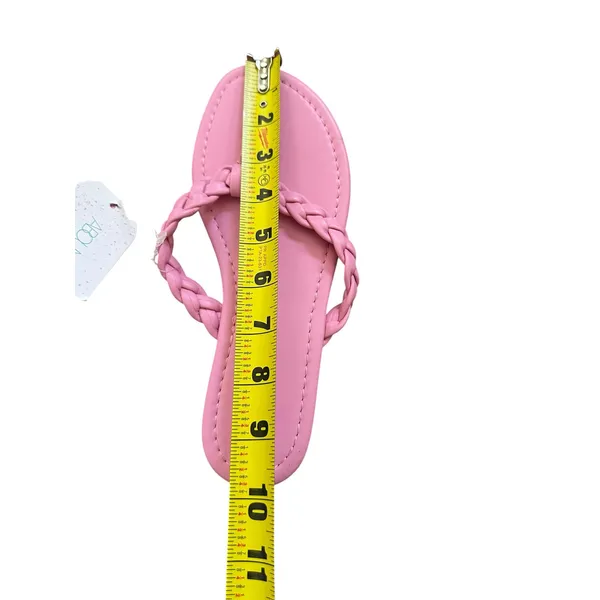 Abound pink braided thong sandals side 7.5 - Image 5