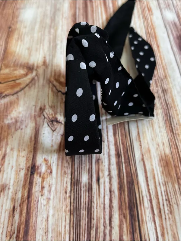 Vintage Target Retro Black Polka Dot Scarf Tie Headband NWT - Image 4