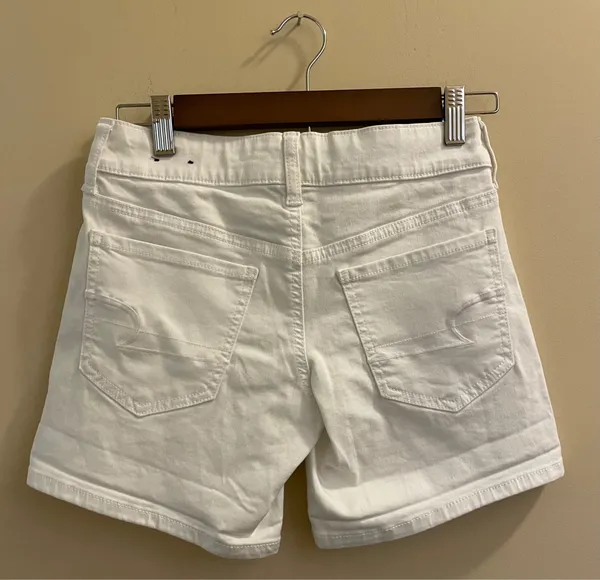 American Eagle Outfitters Super Stretch Shorts White Denim Women’s Sz 0 - Image 4
