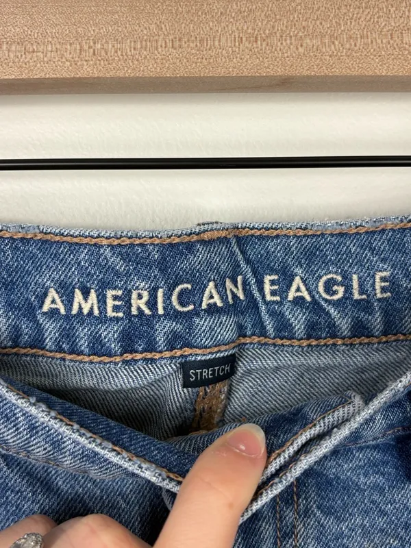 American Eagle Ankle Straight Jeans Women’s Size 8 High Rise Denim Stretch - Image 4