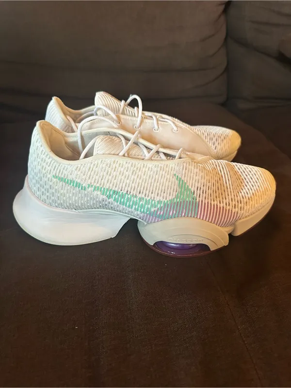Nike air zoom super rep HIIT shoes White Training Shoe with Mint Swoosh Size 10! - Image 4