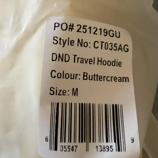 NWT COMFRT DND AIRPLANE HOODIE BUTTERCREAM. Medium - Image 6