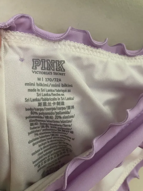 PINK Victoria's Secret Lilac Ruffle Bikini Bottoms - Image 3