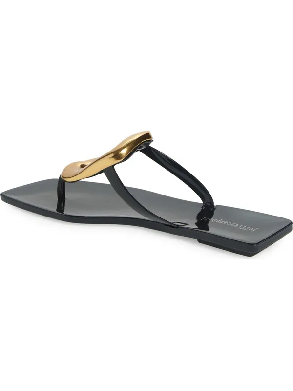 Jeffrey Campbell Linques Flip Flops Sandals in Black NWOB - Image 2