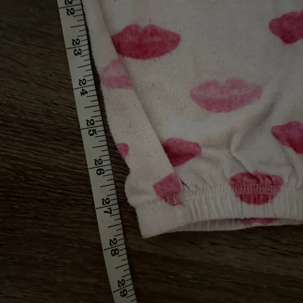 PJ‎ Salvage Sugarfina Pajama Pants White Pink Medium Lips Print Lounge Sleepwear - Image 6