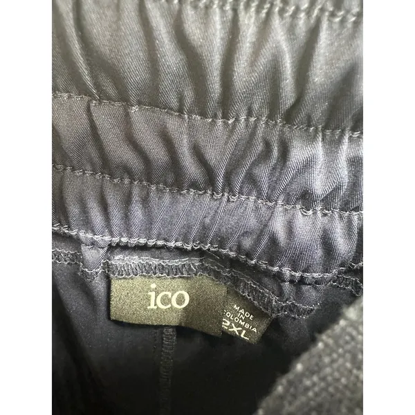 Ico Pants Adult 2XL Navy‎ Blue Cargo Scrub Pant Elastic Waistband - Image 5