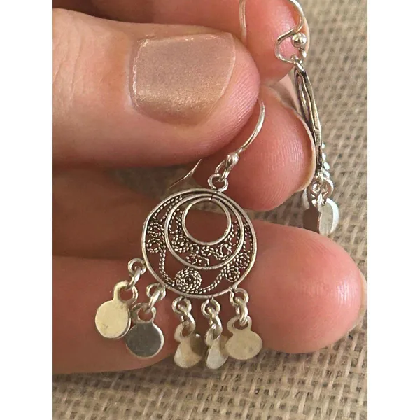 A266 1 1/4 inch 925 sterling silver earrings - Image 9