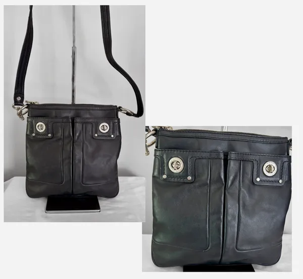 Marc Jacobs Black Leather Crossbody Bag - Image 10