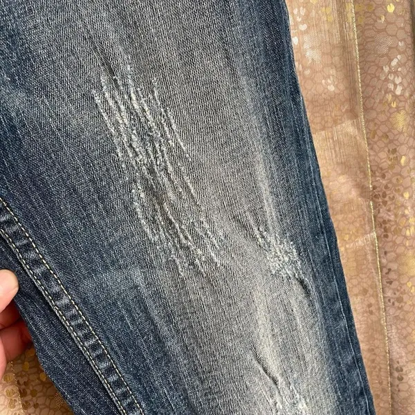 Armani Exchange J57 Ultra Low Rise Faded Wash Straight Leg Jeans, 6R - Image 5