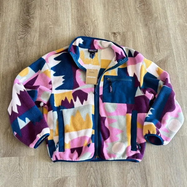 NWT Patagonia Women's Synchilla® Fleece Jacket Frontera marble pink - Image 10