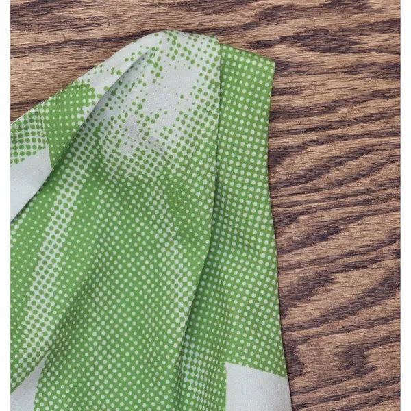 NEW Jewel Badgley Mischka Print One Cold Shoulder Dress Gown Green / Multi 4 - Image 6
