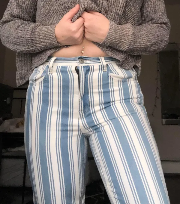 American Eagle striped jeans - Image 3