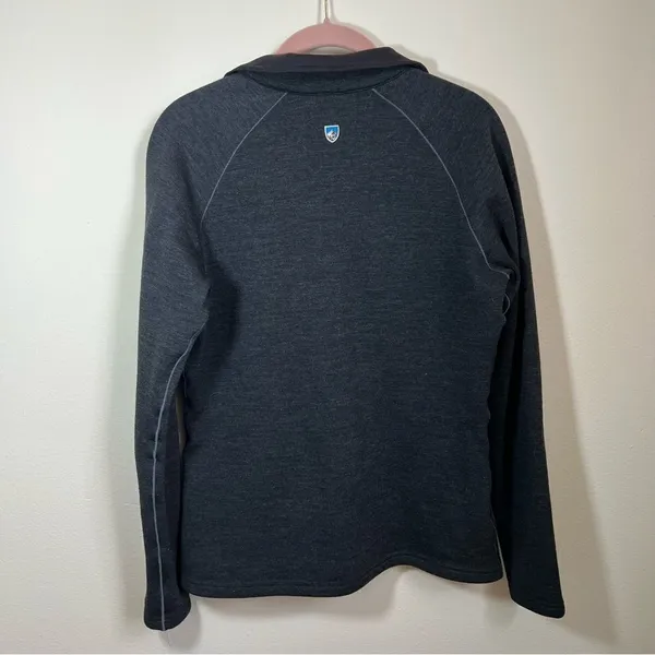 Kuhl Women’s‎ Dark Gray Wool Blend Quarter Zip Medium - Image 9