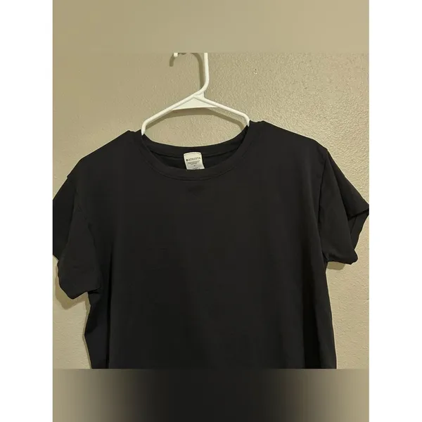 Athleta Black Nylon Athletic Short Sleeve Crewneck Shirt Women’s Size Medium - Image 2