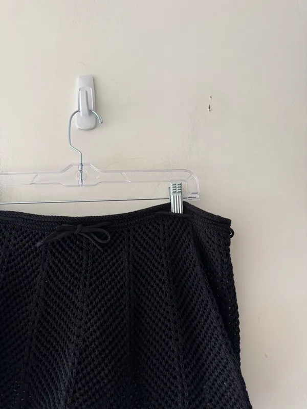 Free People Beach Open‎ Knit Black Fuego Sweater Skirt - Image 3