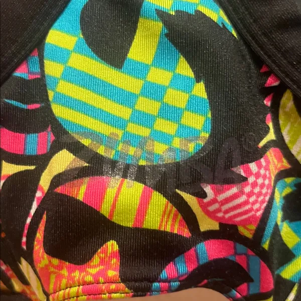 Zumba Women’s Zmoji Mesh Insert Sports Bra Colorful Workout Aerobics Small - Image 6