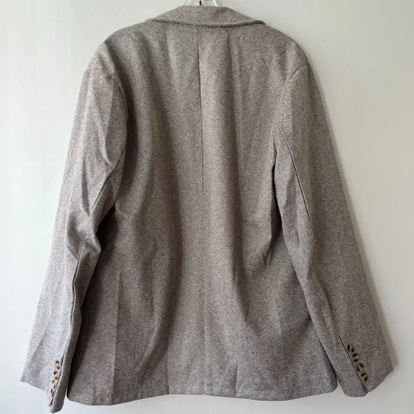 Unbranded Sz XL Wool Lined Blazer Jacket Coat‎ Pockets 3 Buttons Down - Image 9