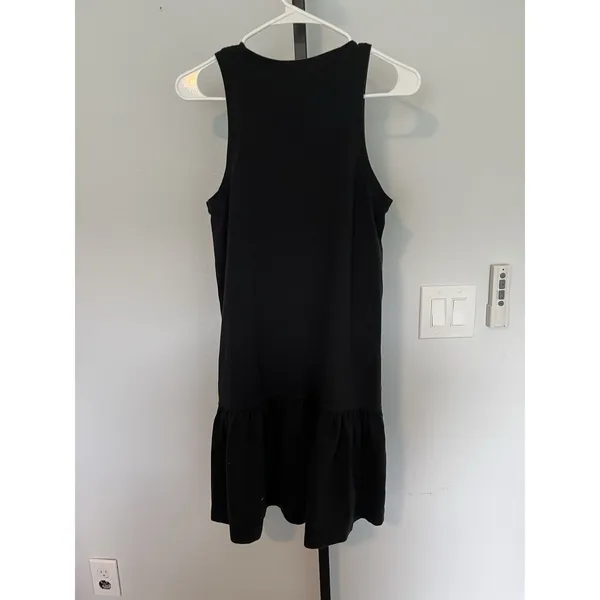 Madewell Women's Brightside Ruffle Hem Tank Mini Dress sz S Black - Image 10