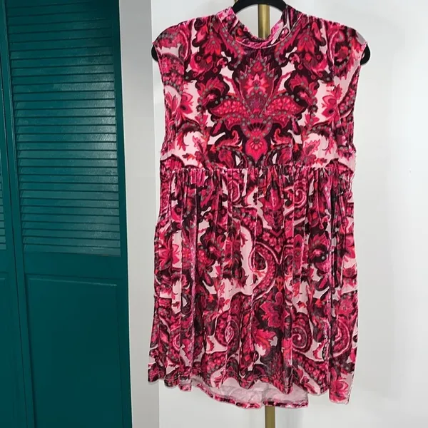 Free People NWT All The Time Velvet Mini Dress - Size S - Image 4