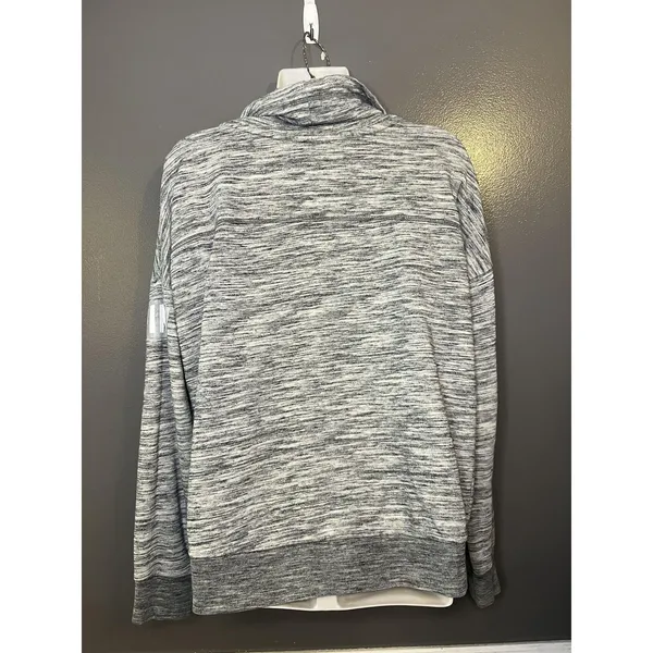 PINK Victoria's Secret Sweatshirt Womens Medium Gray Cowl Neck Logo Pullover - Image 5