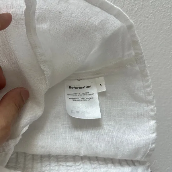 Reformation linen Salina top  Size 4 - Image 4