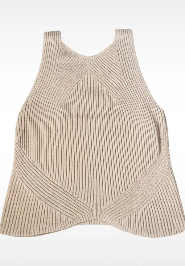 Express Knit Sweater Tank Beige  - Image 2