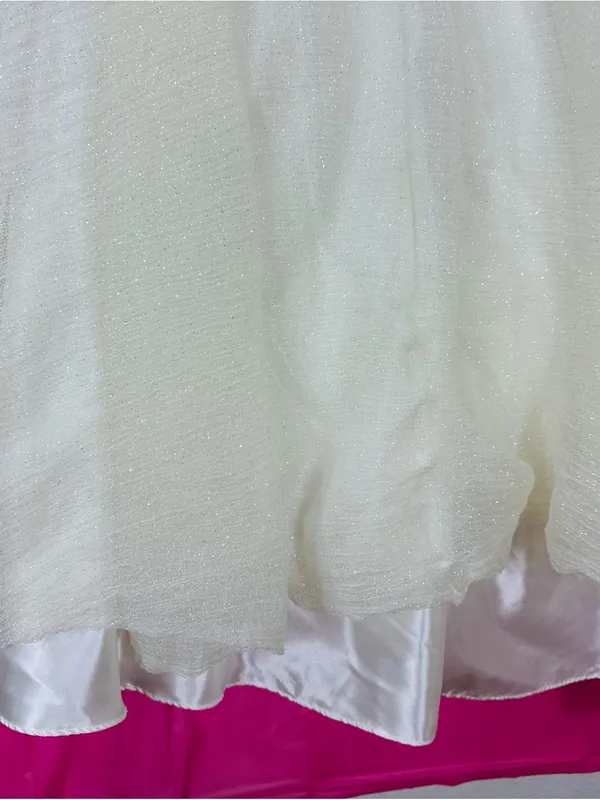 Gianni Bini Sparkling White Strapless Sweetheart A-Line Dress - Image 6