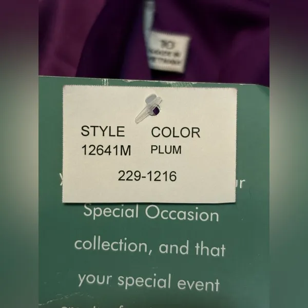 Plum Purple J. Taylor Formal Dress size 10 NWT - Image 6