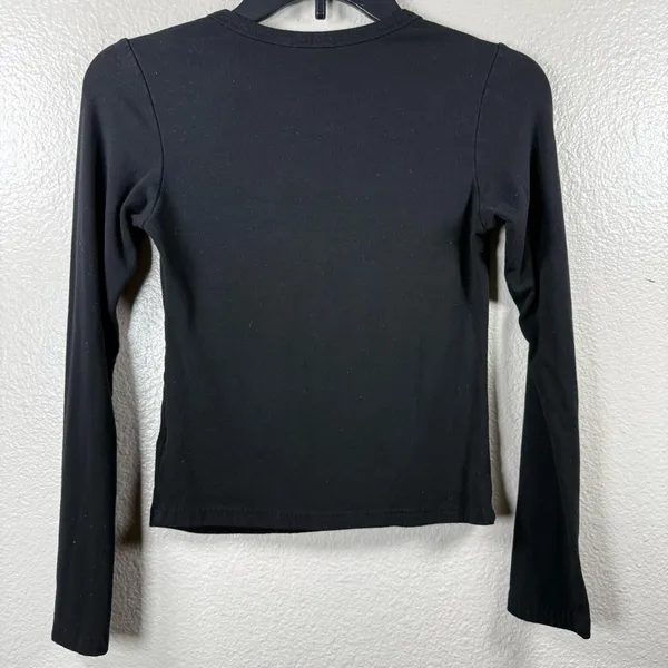 White Fox boutique Give me the details long sleeves top black SZ:S - Image 4
