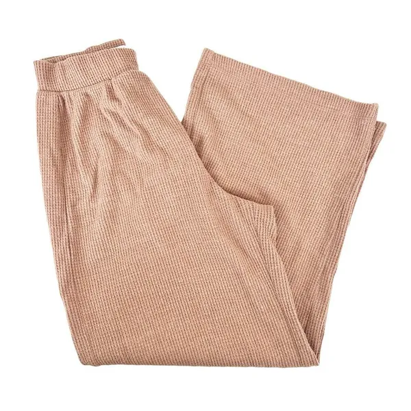 Abercrombie Tan Thermal Wide Leg Cropped Pants Sz XS - Image 6