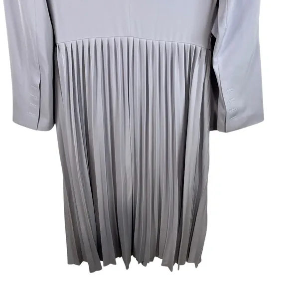 Front Row Shop Purple Pleated Maxi Dress‎ Women's Size 36 Cut Out Back Business - Image 4