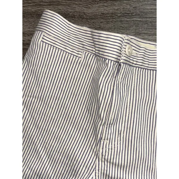 NWT Madewell The Emmett Wide-Leg Crop Pant: In Smokey Grape Stripe Size 23 - Image 6