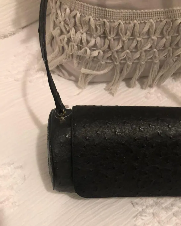 Vintage Black Baguette Bag - Image 5