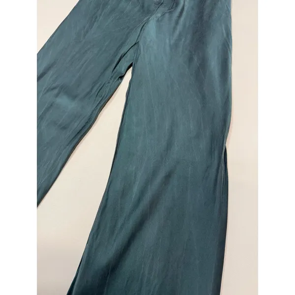 Silk Laundry Bias Cut silk green Pants Small - Image 5