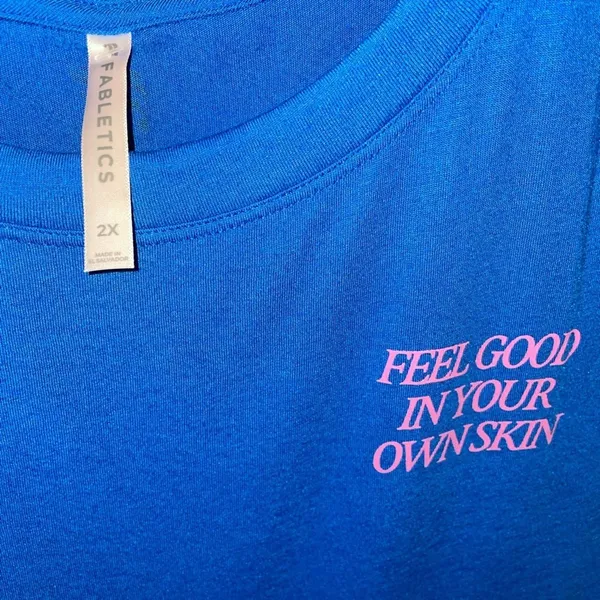 Fabletics Cropped Feel Good...Mantra Muscle Tank Electric Blue size 3X NEW - Image 6