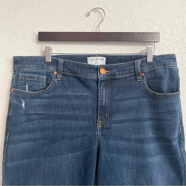Lane Bryant Womens Jeans Denim Mid Rise Bootcut Distressed Plus Size 20 - Image 3