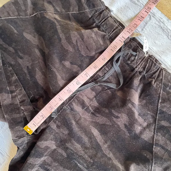 Tinseltown Camo Corduroy Joggers Large Trackpants Utility Pockets Womens Pants - Image 3