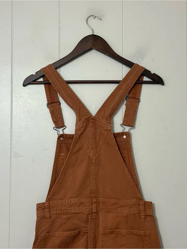 Abercrombie & Fitch Utility Overalls Brown Wide Leg Size S - Image 9