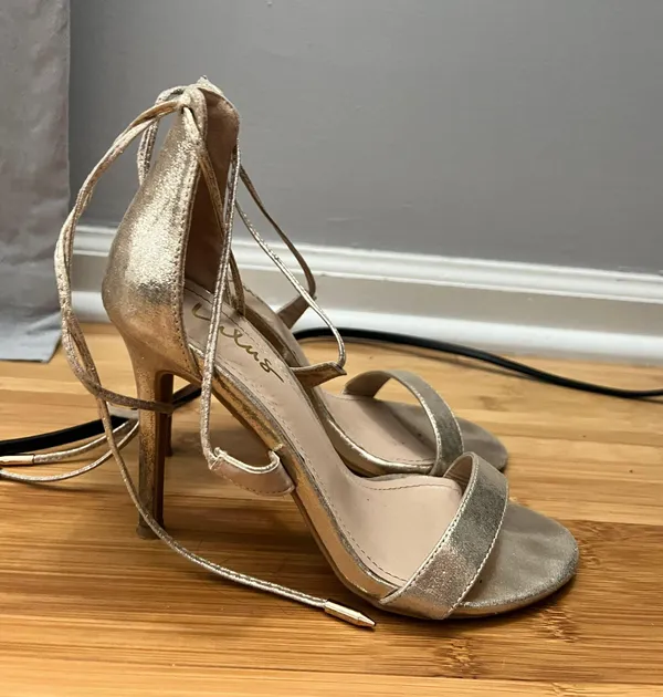 Lulus Gold Heels - Image 2
