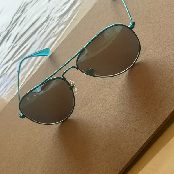 NEW DIFF Eyewear Cruz XS Aviator Sunglasses Teal Blue Metallic DE01-0335-TKTMN - Image 2