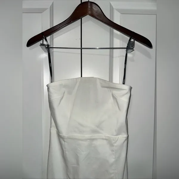 Forever 21 Lightweight Strapless Bodycon Midi Dress M White NWT - Image 2