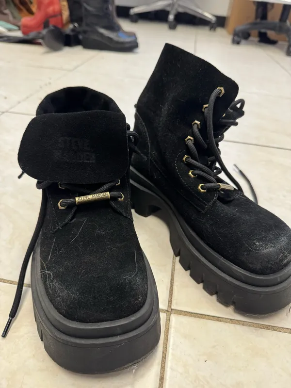 Steve Madden convertible black suede chunky boots  - Image 3