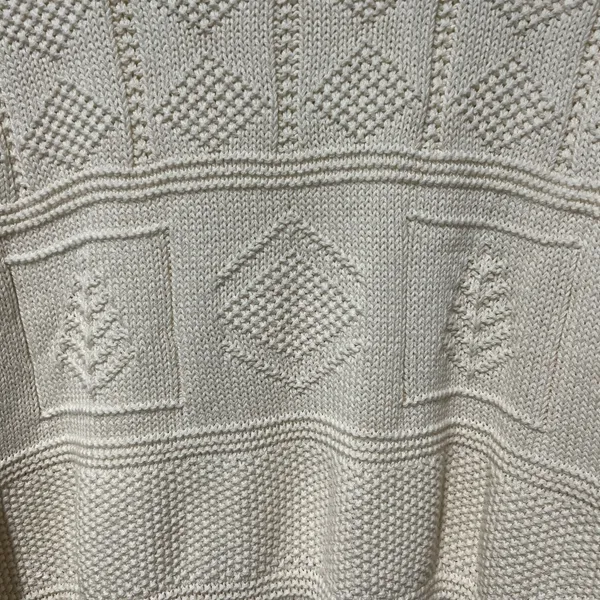 Vintage Woolrich Cable Knit Tunic Sweater Made In USA Women’s M Cotton NEW NOS - Image 5