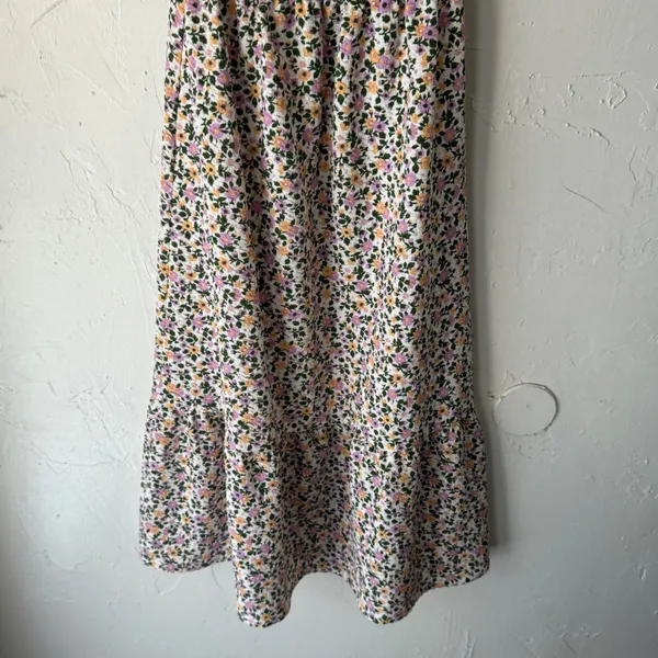 ASOS Floral Puff Sleeve Square Neck Midi Dress‎ Size XS Milkmaid Cottage Midi - Image 4