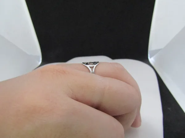 Om Silver Stainless Steel Ring - size 8.75 - Image 4