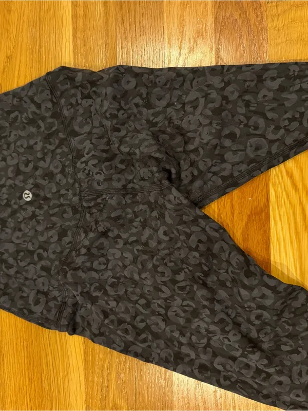 lululemon Black Leopard Print Align Leggings - Image 3